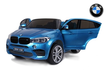 Kinder Elektroauto BMW X6 M blau lackiert